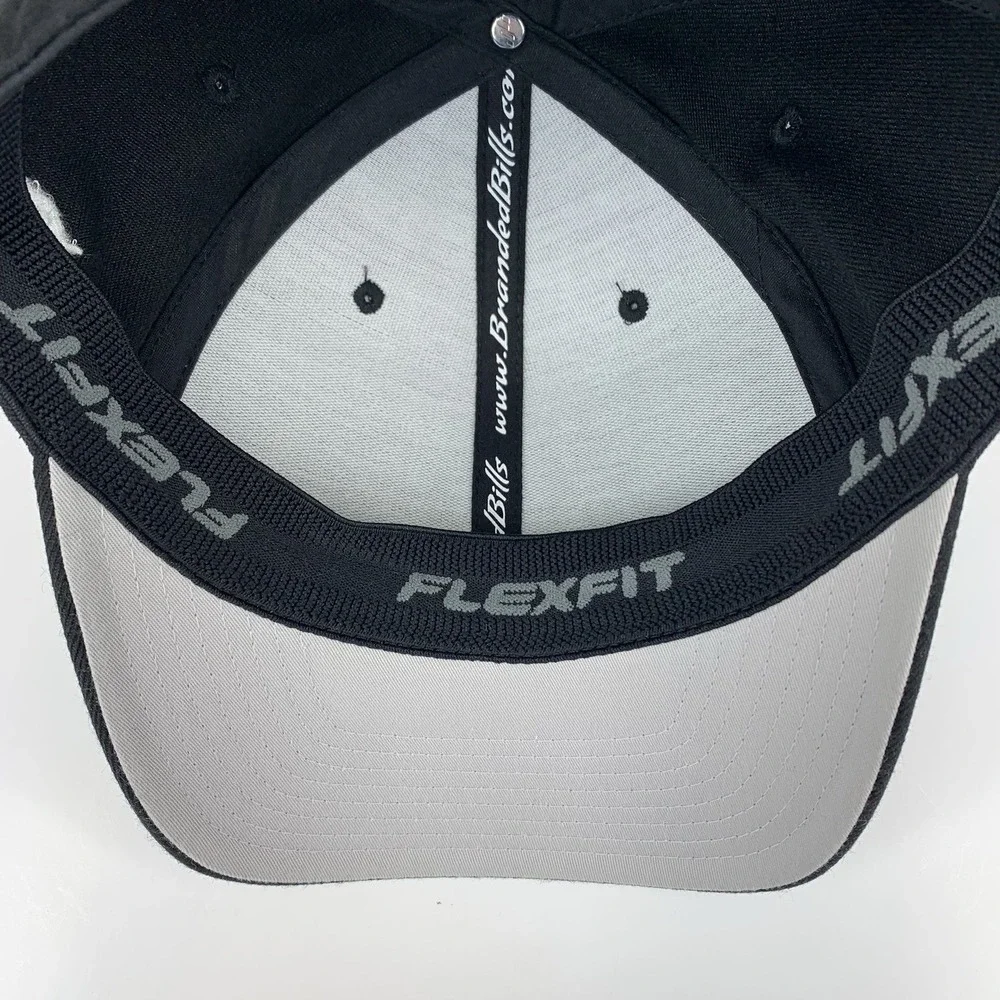 Leprechaun Patch Hat Black Branded Bills S-M Flexfit Stretch Baseball Cap